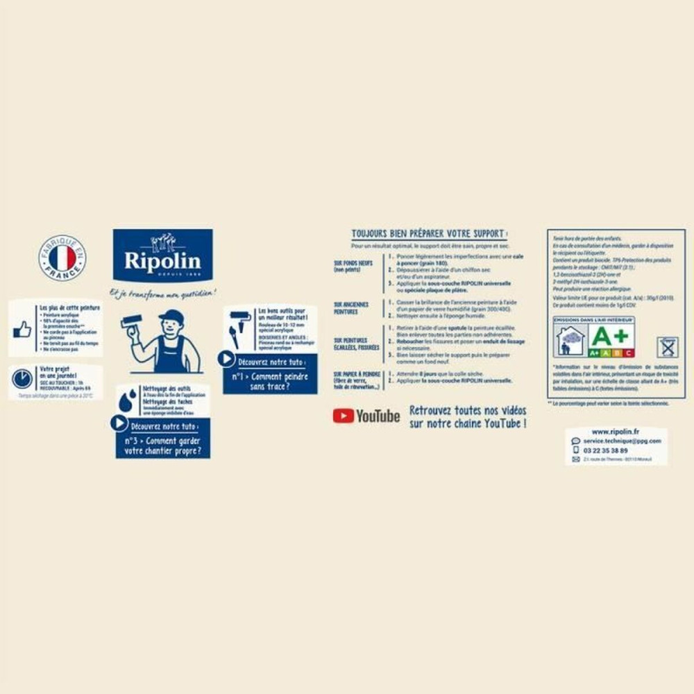 Primer Paint Ripolin noir Satin finish 2,5 L