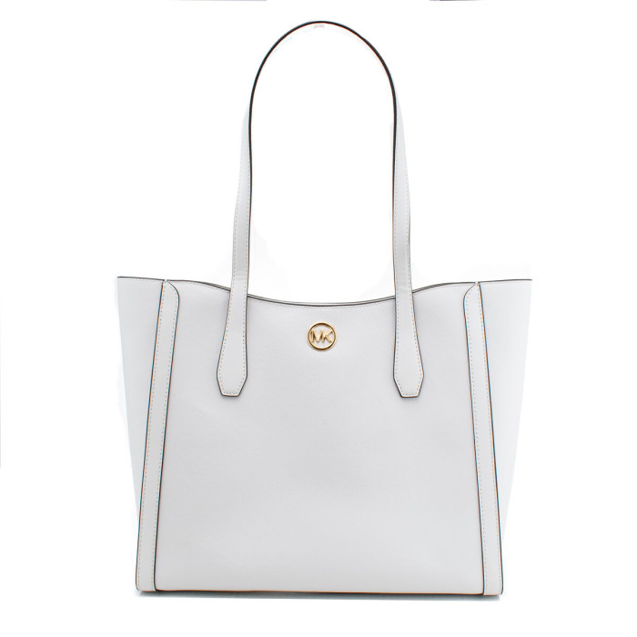 Shoulder Bag Michael Kors Leida White 34 x 29 x 12 cm