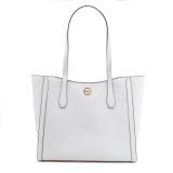 Shoulder Bag Michael Kors Leida White 34 x 29 x 12 cm
