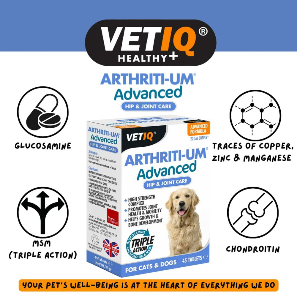 Supplements and vitamins Mark & Chappell VETIQ ARTHRITI-UM ADVANCED