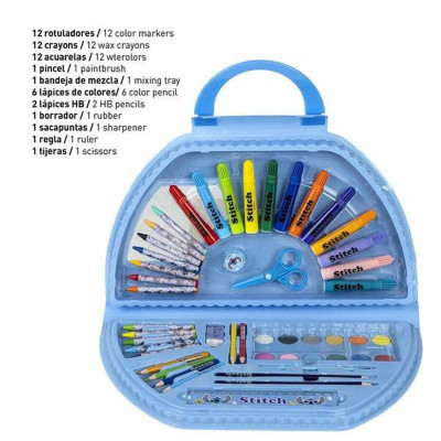 Stationery Set Stitch Blue Briefcase
