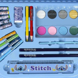 Stationery Set Stitch Blue Briefcase