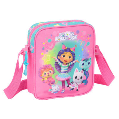 Shoulder Bag Gabby's Dollhouse Confetti Pink Turquoise 16 x 18 x 4 cm