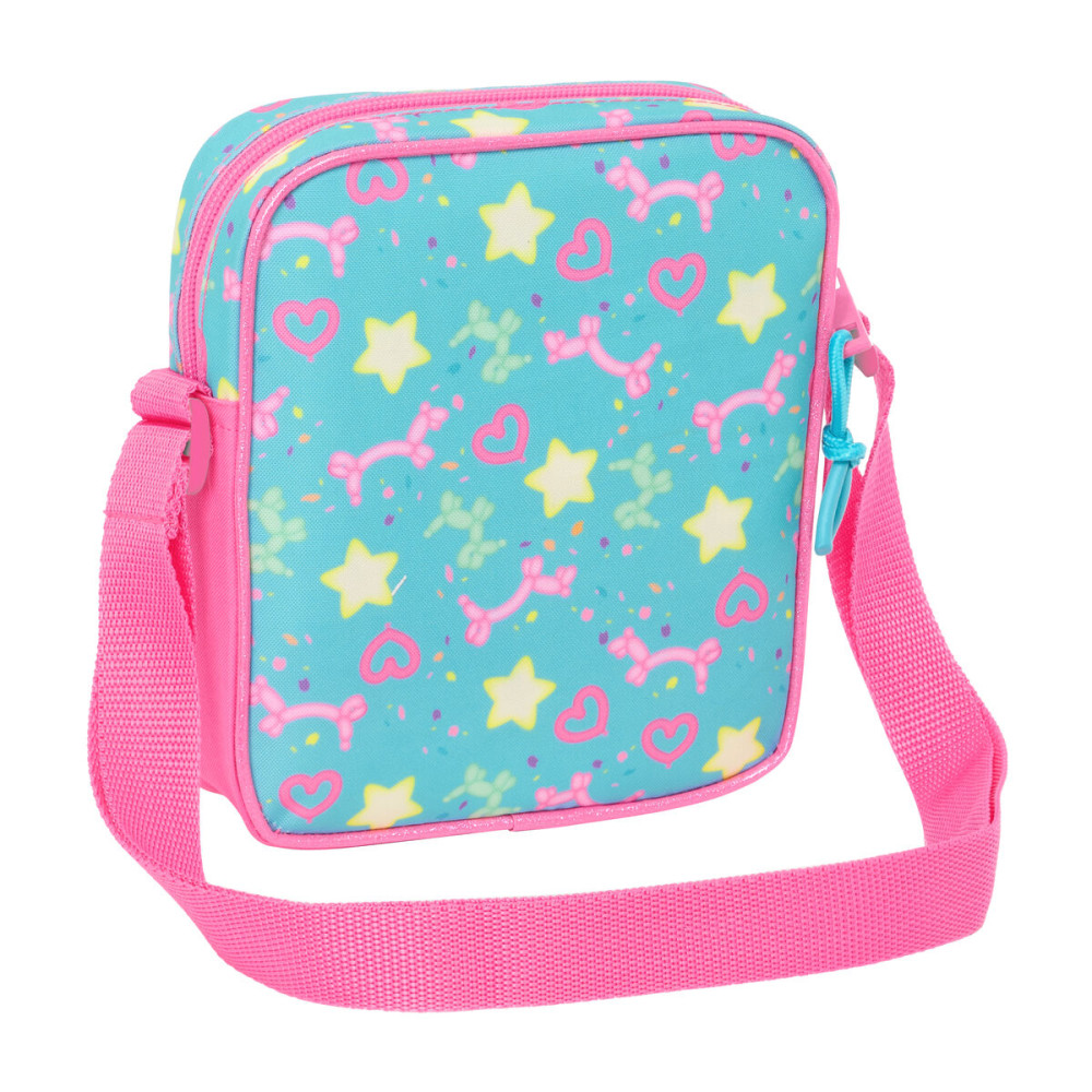 Shoulder Bag Gabby's Dollhouse Confetti Pink Turquoise 16 x 18 x 4 cm