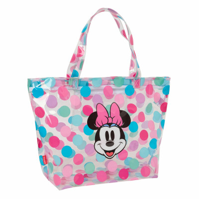 Shopping Bag Minnie Mouse Beach Multicolour Transparent 54 x 35 x 17 cm