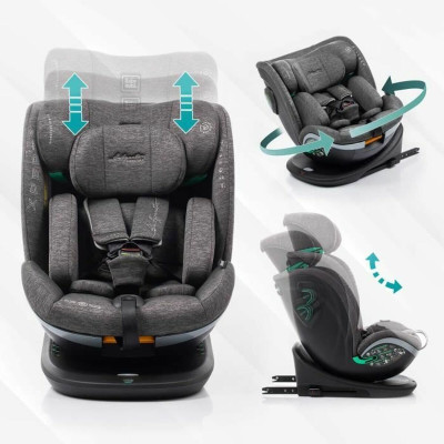 Car Chair Babyauto XPERTA GREY DOBBY Grey 0 (de 0 a 10 kilos) I (9 - 18 kg) II (15-25 kg) III (22 - 36 kg) Children's ECE R129