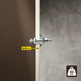 Wall plugs and screws Rapid 13 x 52 mm M6 x 63 mm Metal Expansion 10 Units