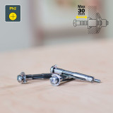 Wall plugs and screws Rapid Ø 8 x 46 mm M4 x 58 mm Metal Expansion 10 Units