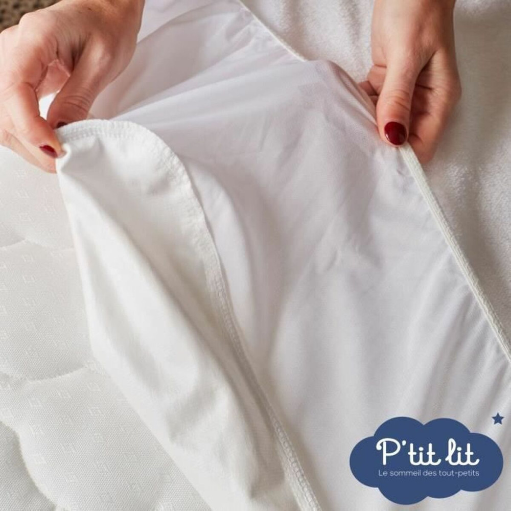 Cot protector P'TIT LIT 70 x 140 cm White 25 Pieces (25 Units)