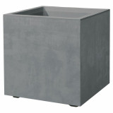 Plant pot Deroma Grey 25 cm Plastic Squared Bucket Ø 25 cm
