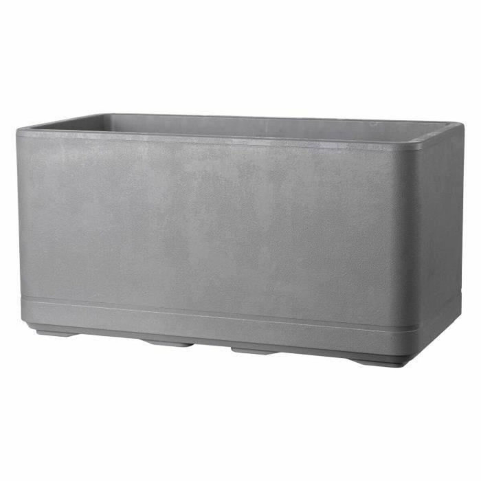 Self-watering planter Deroma Grey 78 x 38 x 39 cm Plastic Rectangular Ø 78 cm