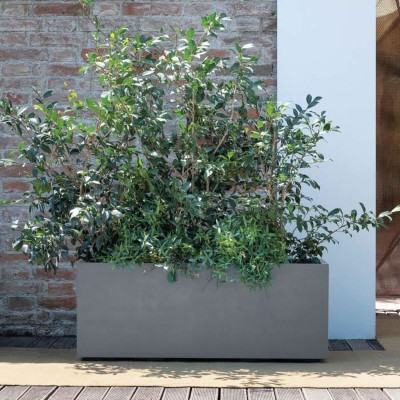Self-watering planter Deroma Grey 99 cm Plastic Rectangular