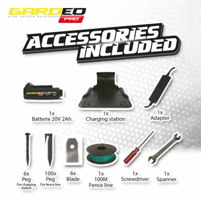 Lawn mowing robot Gardeo GRO20V20WIFI 1000 M² 800 m²