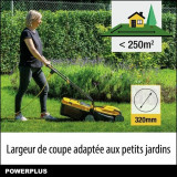 Lawn mower Powerplus POWEG62203 30 L 1000 W 230 V 32 cm 20-70 mm