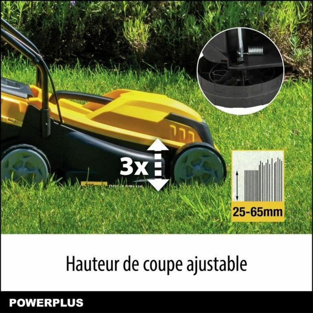 Lawn mower Powerplus POWEG62203 30 L 1000 W 230 V 32 cm 20-70 mm