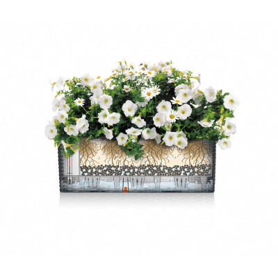 Plant pot Lechuza White Black polypropylene