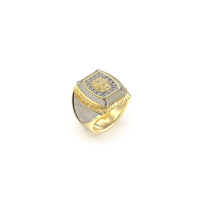 Men's Ring Guess JUMR05002JWYG64 Golden