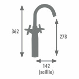 Mixer Tap Edouard Rousseau Black