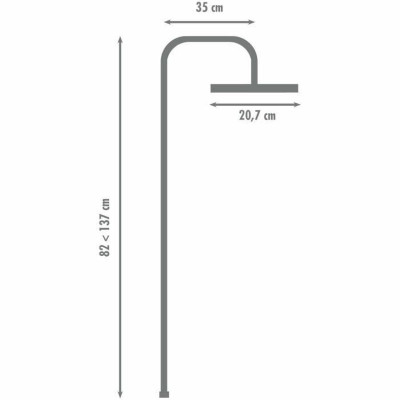 Shower Rose Rousseau HERA Black ABS