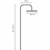 Shower Rose Rousseau HERA Black ABS