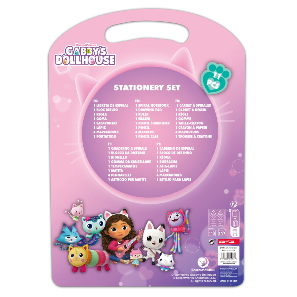 Pencil Lead Holder Gabby's Dollhouse Confetti Pink Turquoise