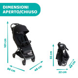 Baby's Pushchair Chicco Black