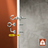 Wall plugs and screws Rapid Rapid - 5001557 6 x 4 x 18 cm Metal Expansion 12 Units