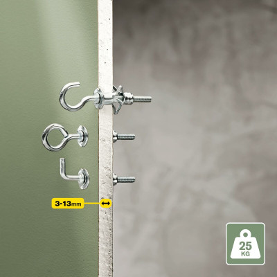 Wall plugs and screws Rapid 5001556 6 x 4 x 18 cm Metal Expansion 12 Units