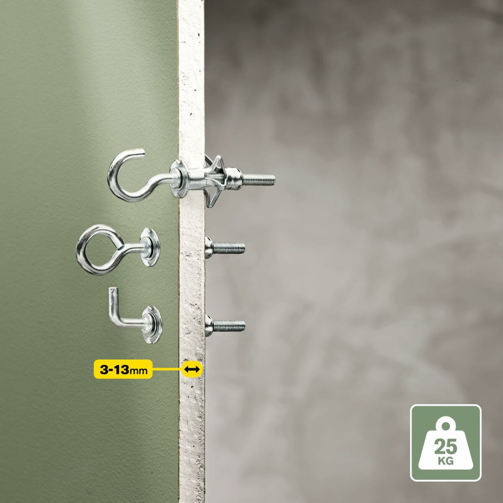 Wall plugs and screws Rapid 5001556 6 x 4 x 18 cm Metal Expansion 12 Units