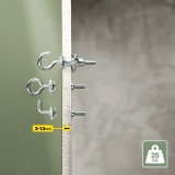 Wall plugs and screws Rapid 5001556 6 x 4 x 18 cm Metal Expansion 12 Units