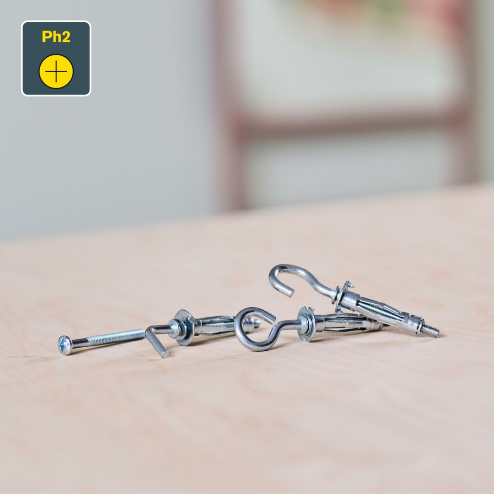 Wall plugs and screws Rapid Rapid - 5001557 6 x 4 x 18 cm Metal Expansion 12 Units