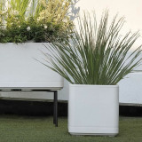 Planter Deroma Cosmo Grey Plastic Recycled plastic 38 x 38 x 39 cm Squared Bucket 38 cm