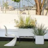 Planter Deroma Cosmo Grey Plastic Recycled plastic 38 x 38 x 39 cm Squared Bucket 38 cm