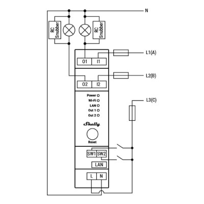 Relay Module Shelly DIN PRO 2