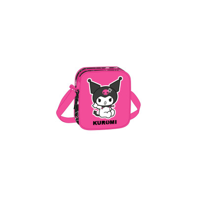 Shoulder Bag Kuromi Black Fuchsia 16 x 18 x 4 cm