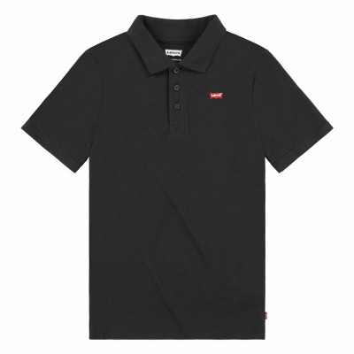 Children’s Short Sleeve Polo Shirt Levi's Lvb Back Neck Tape Black