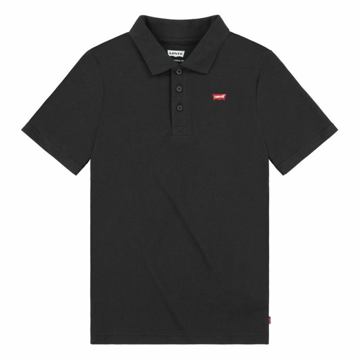 Children’s Short Sleeve Polo Shirt Levi's Lvb Back Neck Tape Black