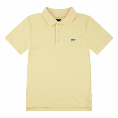 Children’s Short Sleeve Polo Shirt Levi's Lvb Back Neck Tape Yellow