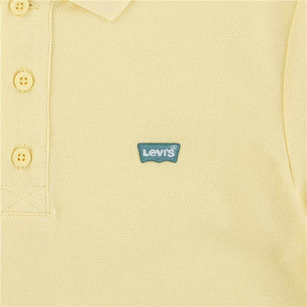 Children’s Short Sleeve Polo Shirt Levi's Lvb Back Neck Tape Yellow