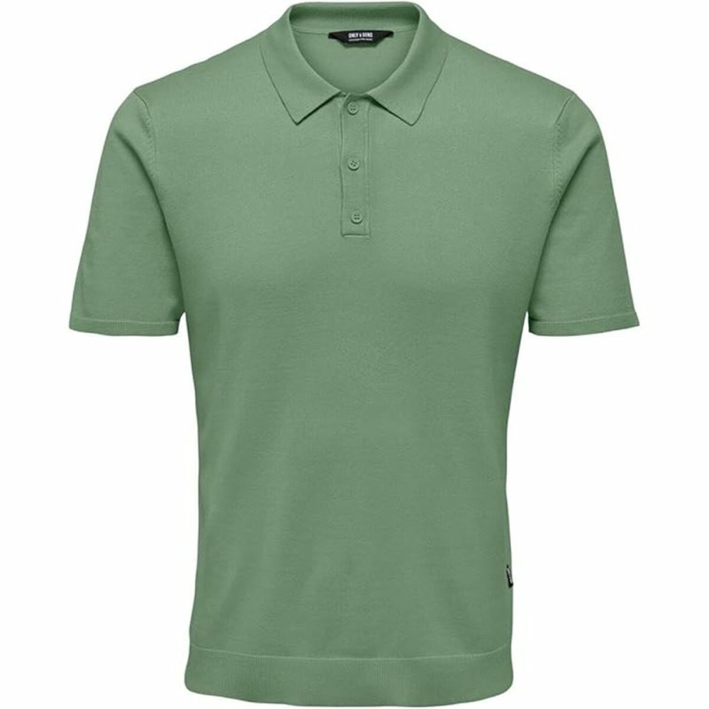 Men’s Short Sleeve Polo Shirt Only & Sons Onswyler Life Reg 14 Ss Knit Green