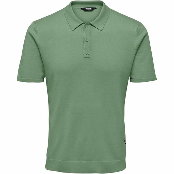 Men’s Short Sleeve Polo Shirt Only & Sons Onswyler Life Reg 14 Ss Knit Green