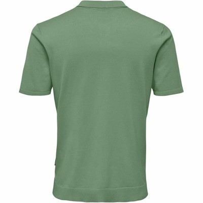 Men’s Short Sleeve Polo Shirt Only & Sons Onswyler Life Reg 14 Ss Knit Green