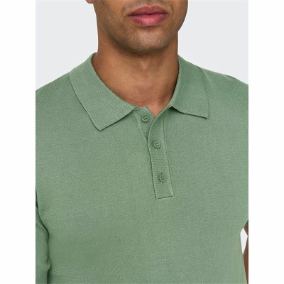 Men’s Short Sleeve Polo Shirt Only & Sons Onswyler Life Reg 14 Ss Knit Green
