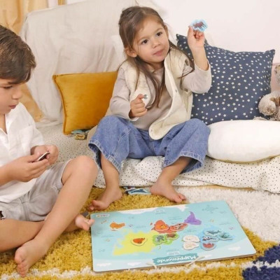 Educational Game 40 x 30 cm Multicolour World Map