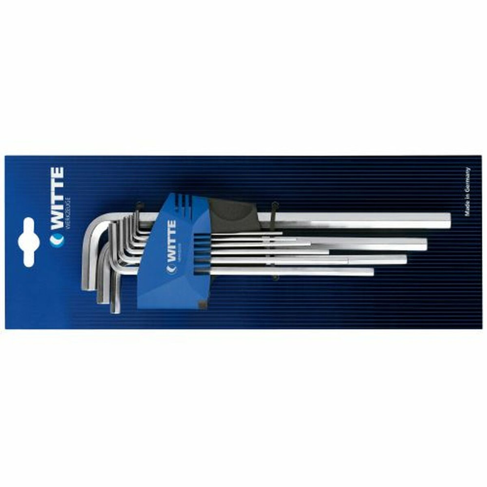 Allen Key Set WITTE 1,5-2-2,5-3-4-5-6-8-10 mm Hexagonal Allen Key Set 9 Pieces