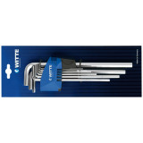 Allen Key Set WITTE 1,5-2-2,5-3-4-5-6-8-10 mm Hexagonal Allen Key Set 9 Pieces
