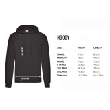 Unisex Hoodie Stitch Script Black