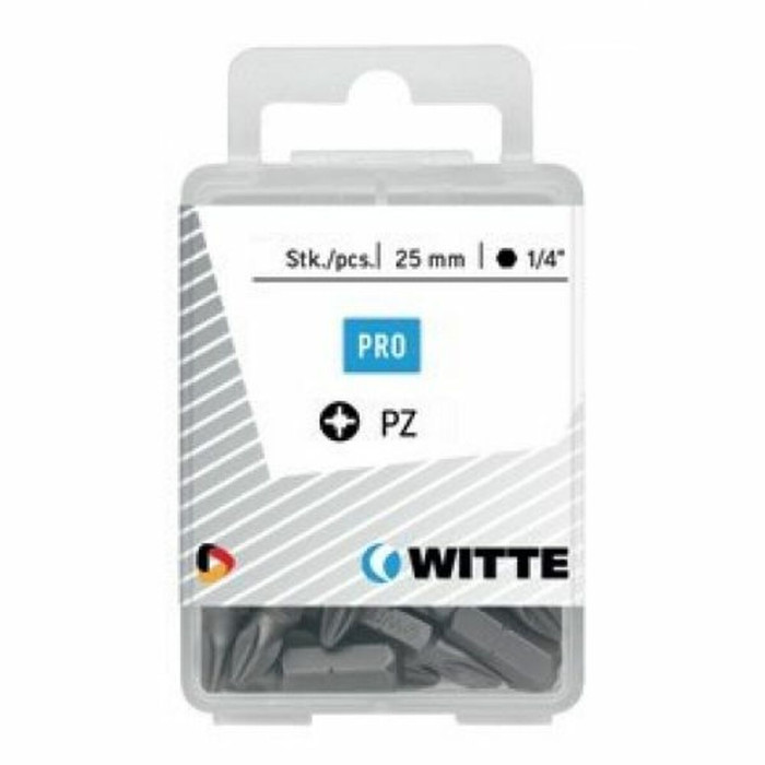 Bit set WITTE Pozidriv PZ1 25 Units 25 Pieces