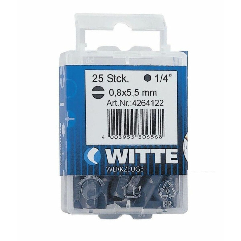Bit set WITTE Flat 25 Units 25 Pieces