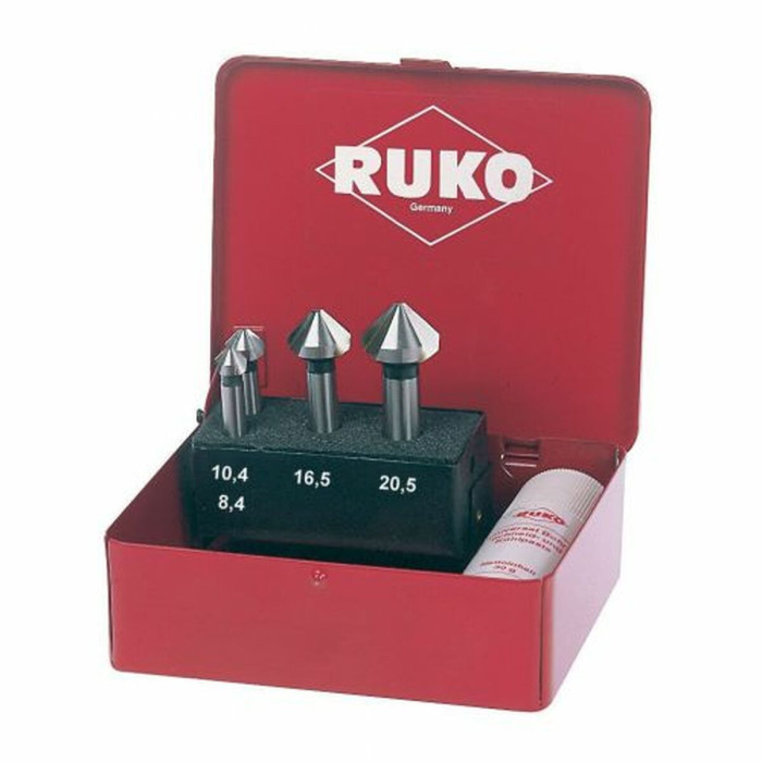 Countersink Set (Countersinks) RUKO DIN 335 High speed steel (HSS) 4 Pieces